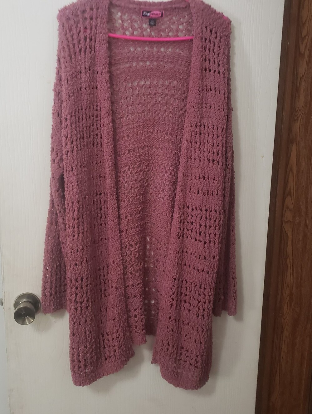 Say What rose Colored Knit Cardigan